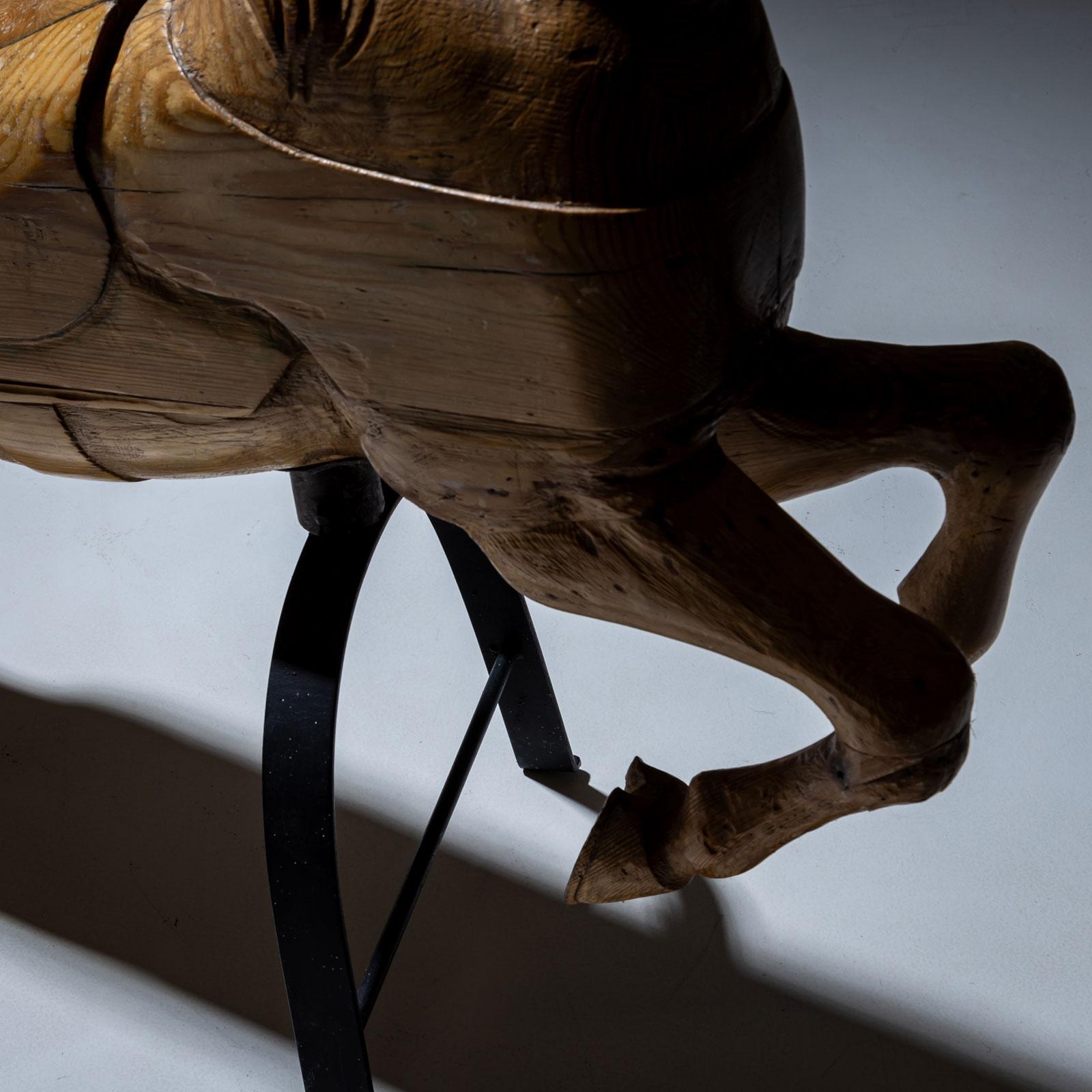 Cavallo da giostra in legno, inizio XX secolo in vendita 3