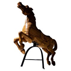 Holzes Merry-Go-Round-Pferd, frühessel, 20. Jahrhundert