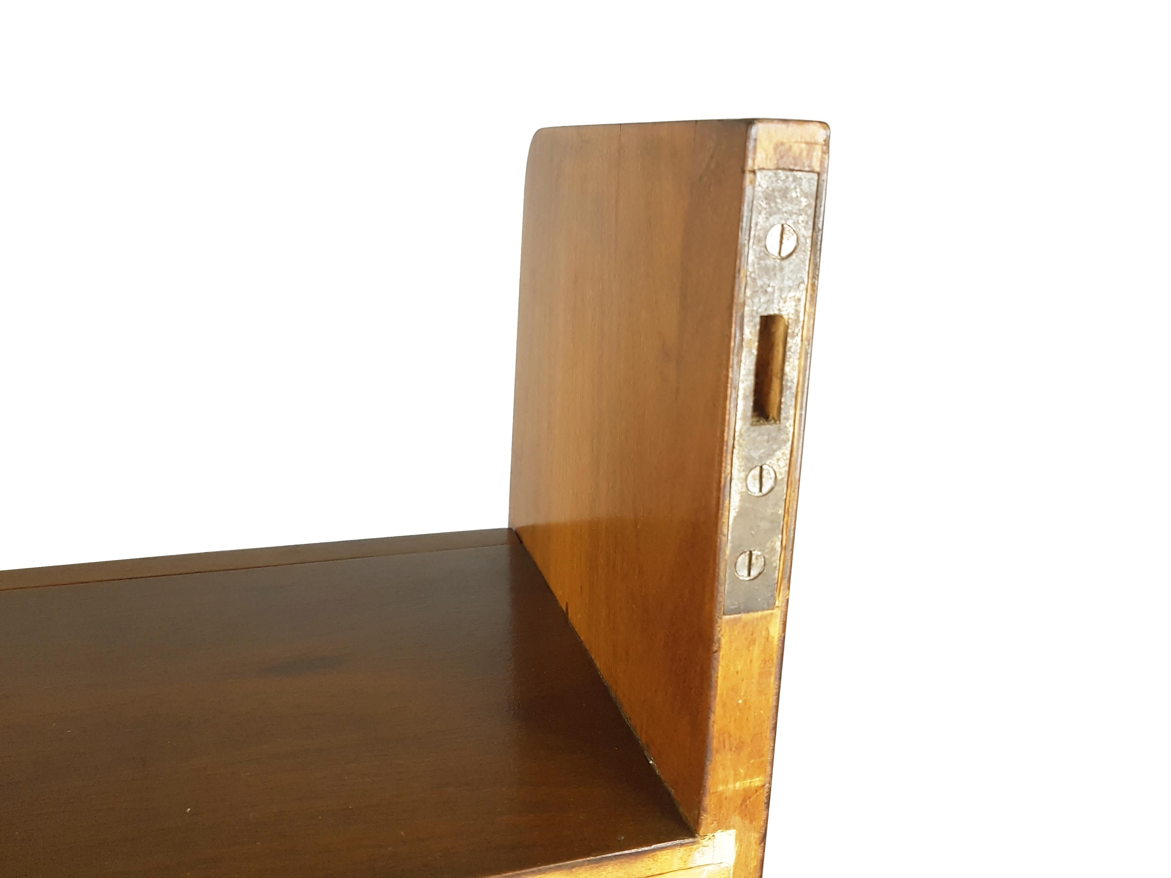Wooden Mid-Century Modern Drop off Wall Secretaire Attributed to Marcel Gascoin For Sale 5