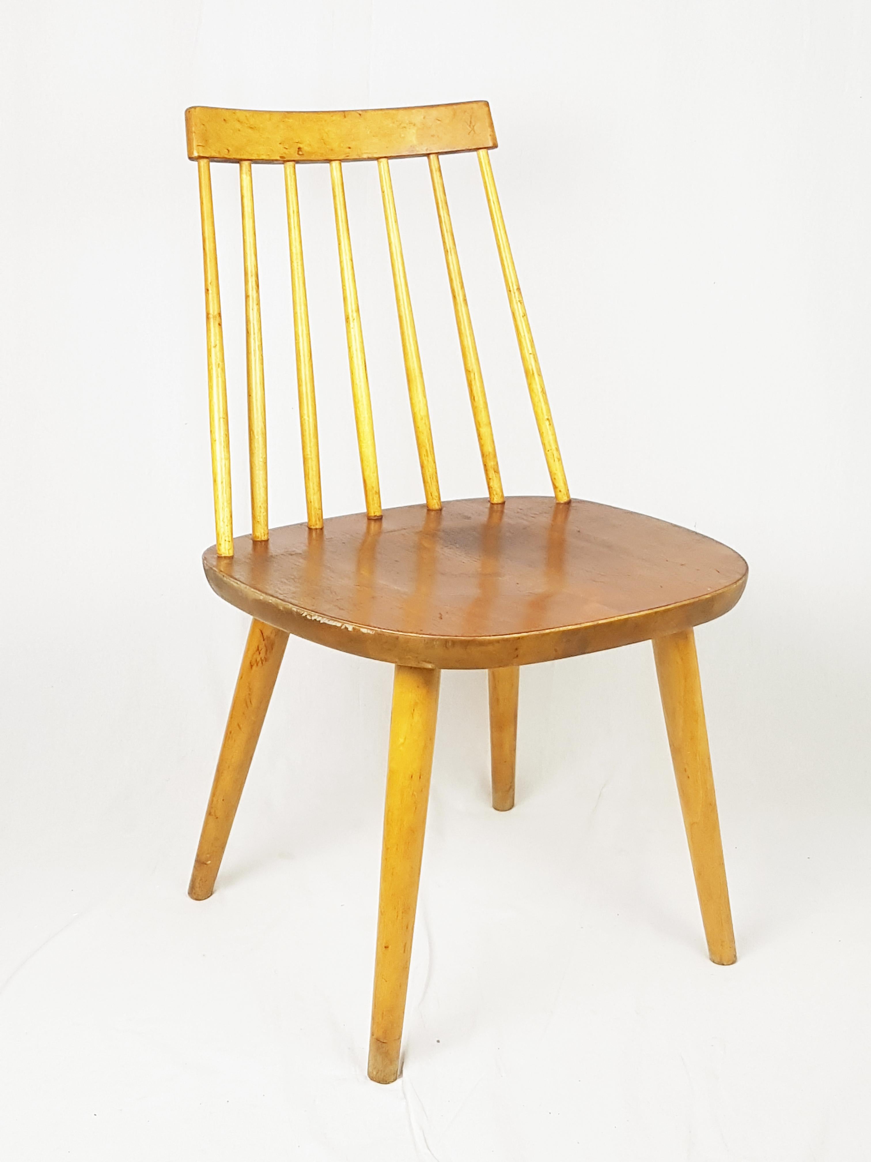 Swedish Wooden Mid-Century Modern Pinocchio Chair by Yngve Ekström for Stolab For Sale