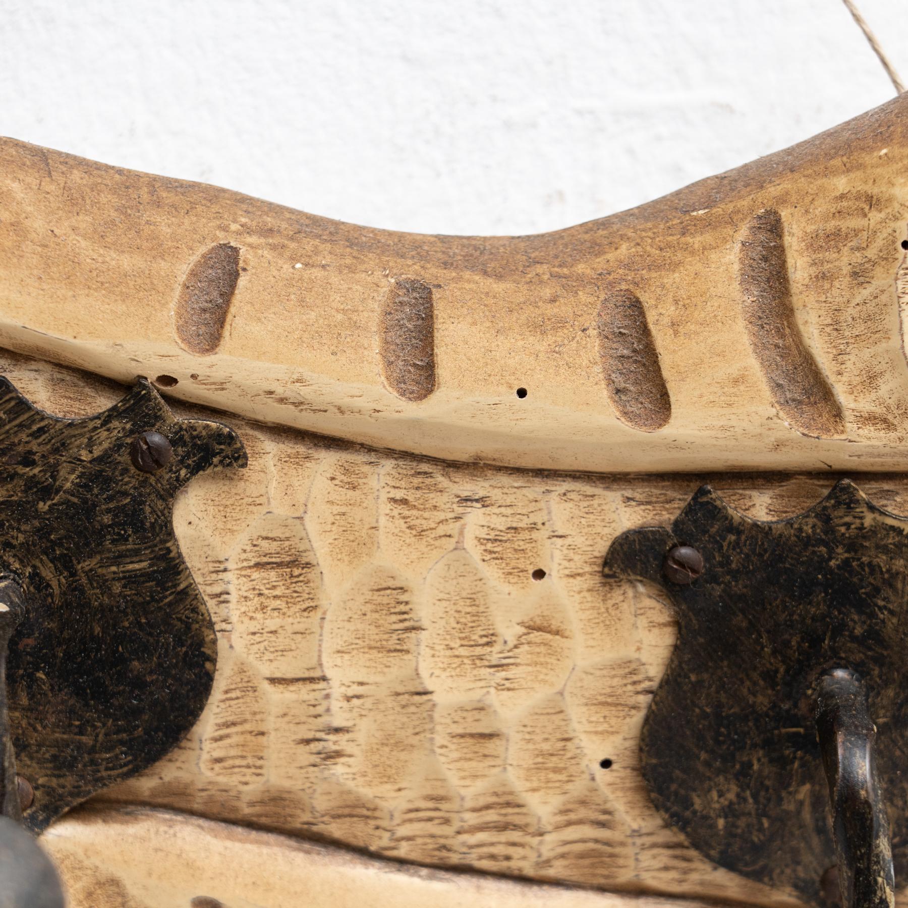 Wooden Mid-Century Modern Spanish Coat Hanger, circa 1950 7