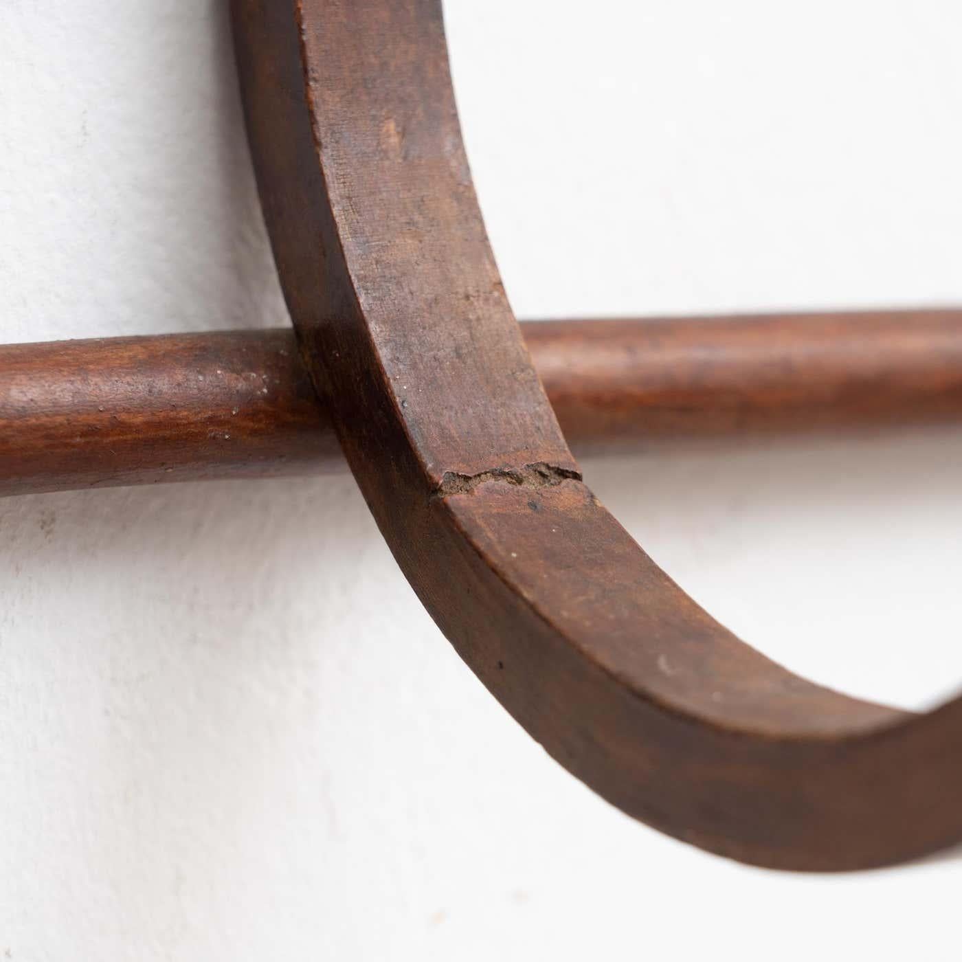 Wooden Mid-Century Modern Spanish Coat Hanger, circa 1950 For Sale 7