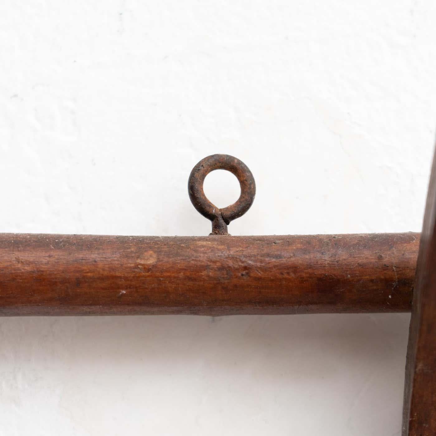 Wooden Mid-Century Modern Spanish Coat Hanger, circa 1950 For Sale 9