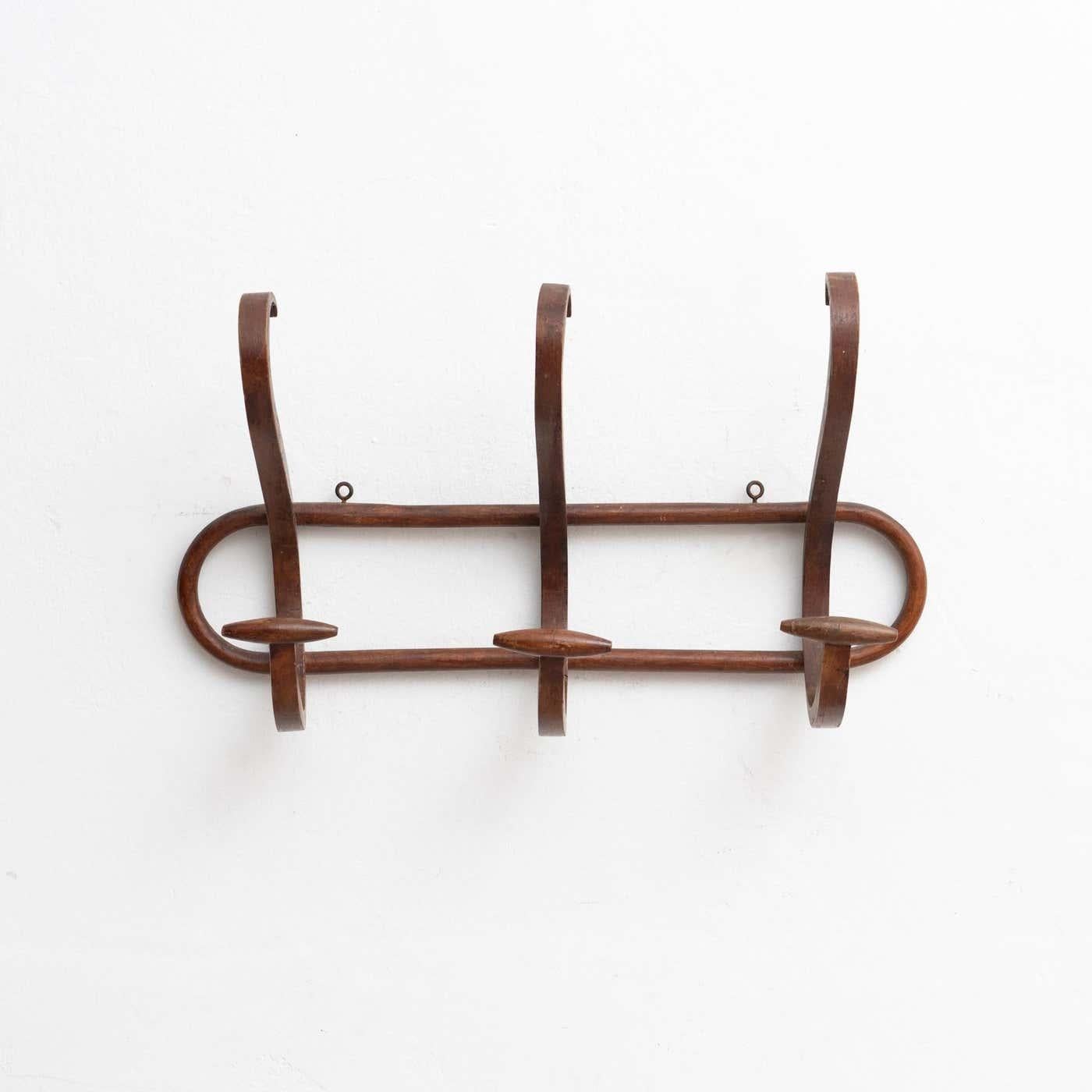 Wooden Mid-Century Modern Spanish Coat Hanger, circa 1950 For Sale 11