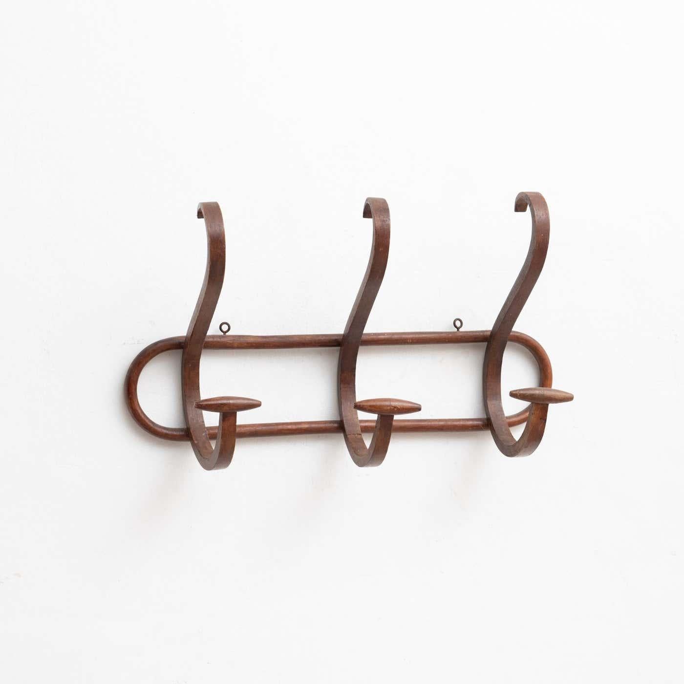 Wooden Mid-Century Modern Spanish Coat Hanger, circa 1950 For Sale 12