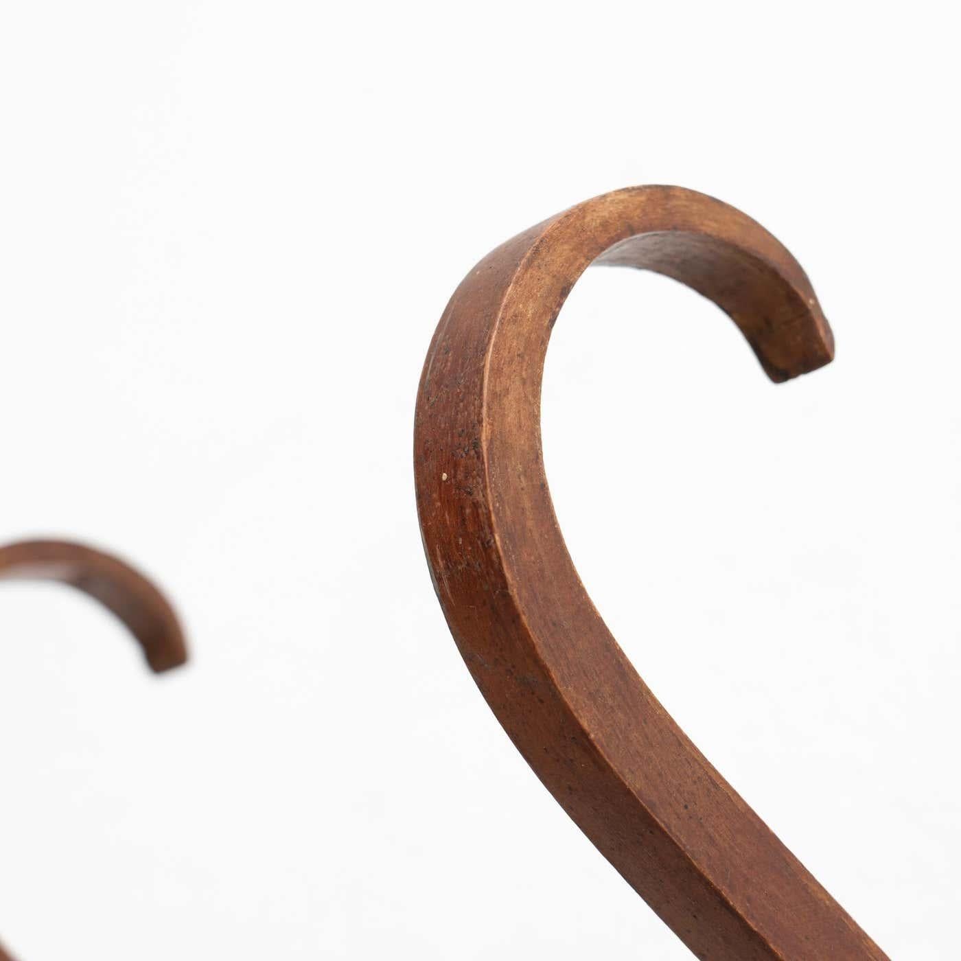 Wooden Mid-Century Modern Spanish Coat Hanger, circa 1950 For Sale 1