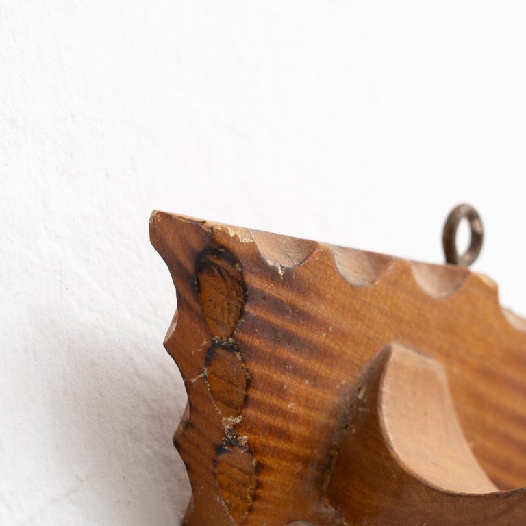 Wooden MidCentury Modern Spanish Coat Hanger, circa 1950 For Sale at
