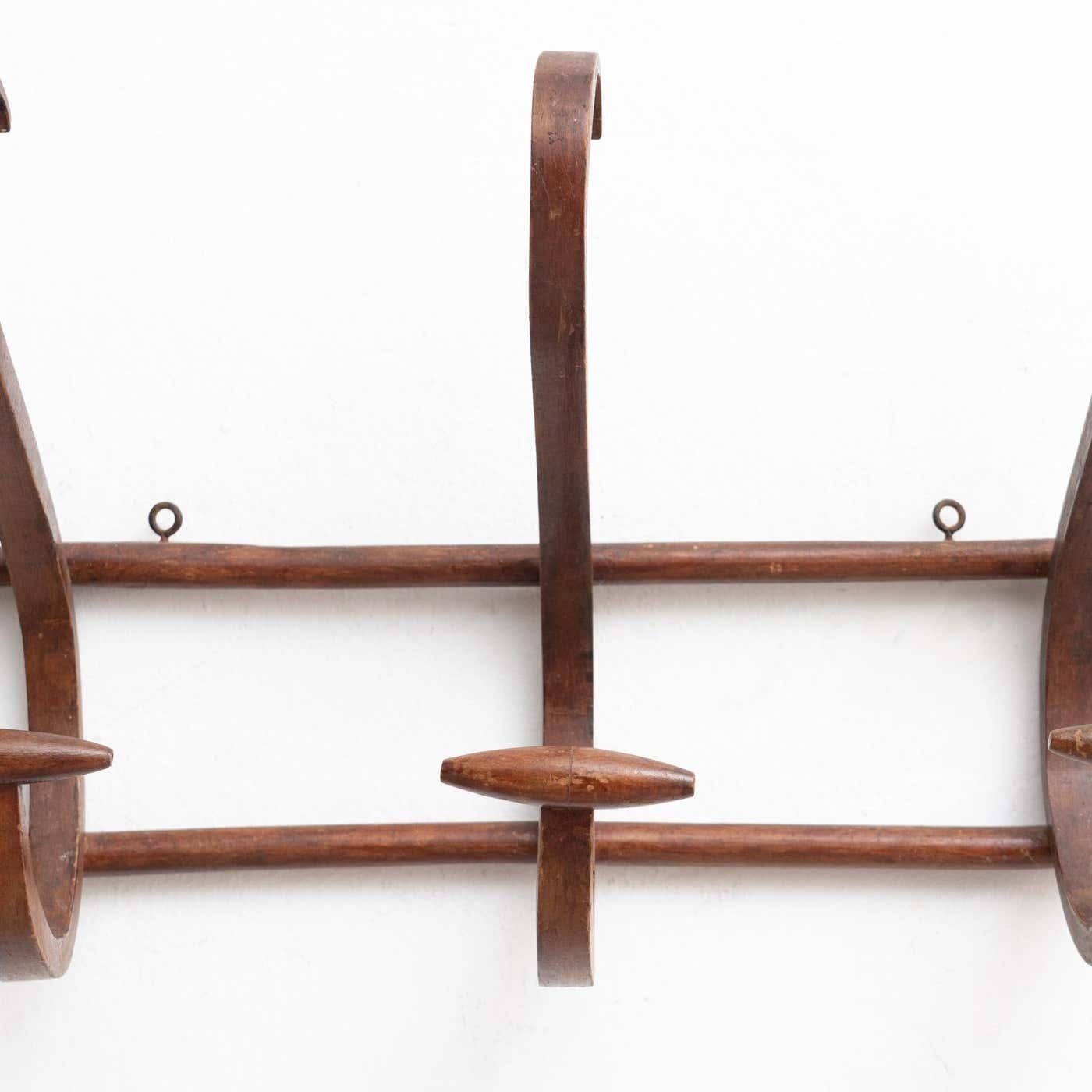 Wooden Mid-Century Modern Spanish Coat Hanger, circa 1950 For Sale 3