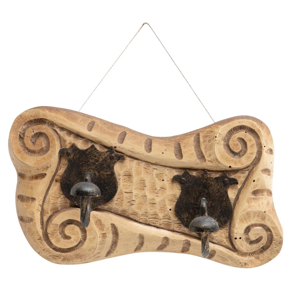 Wooden Mid-Century Modern Spanish Coat Hanger, circa 1950