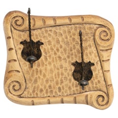 Wooden Mid-Century Modern Spanish Coat Hanger, circa 1950