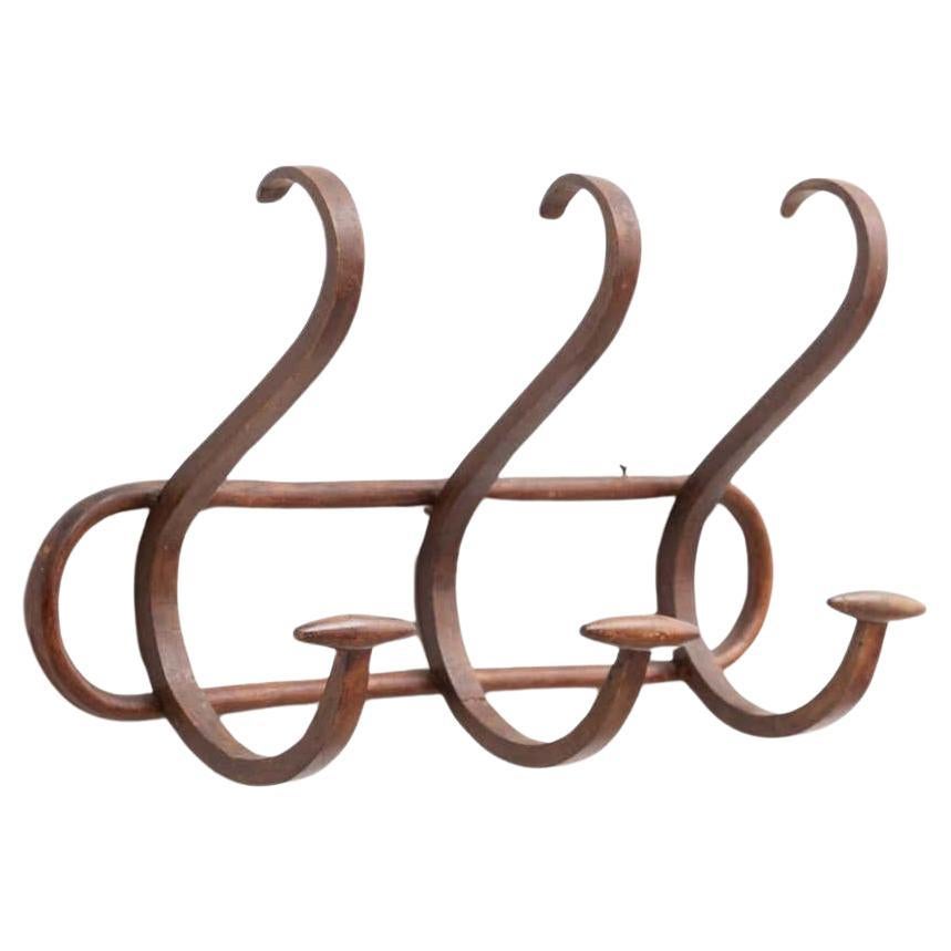 Wooden Mid-Century Modern Spanish Coat Hanger, circa 1950 For Sale