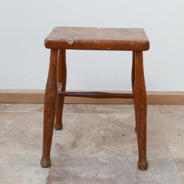Wooden Midcentury Stool or Side Table For Sale at 1stDibs