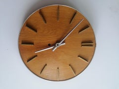 Wanduhr aus Holz Midcentury
