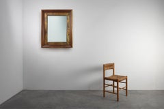 Wooden Mirror with Copper Details, Belgium 1970s