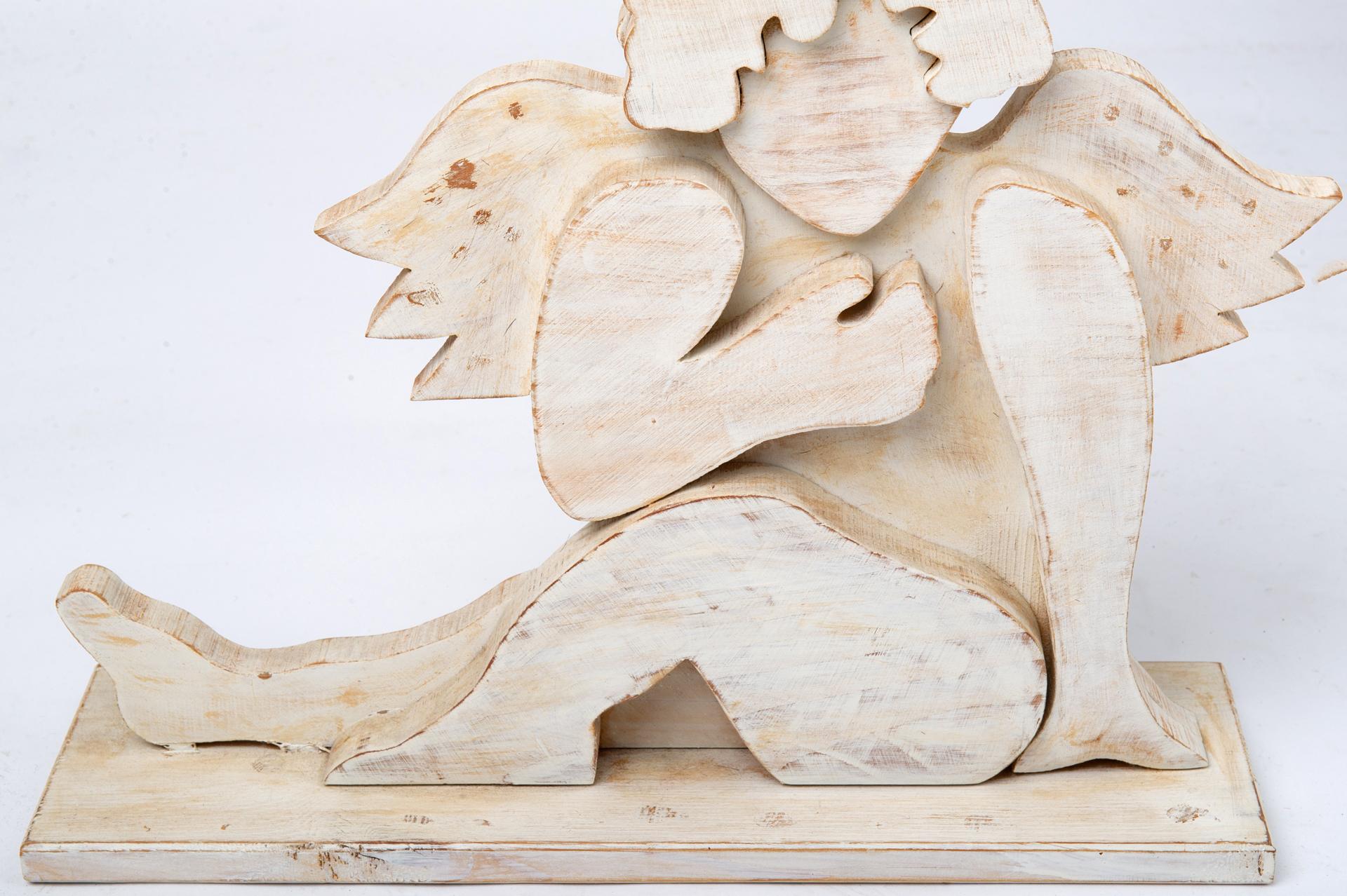 Moderner italienischer Engel aus Holz im Zustand „Hervorragend“ im Angebot in Alessandria, Piemonte