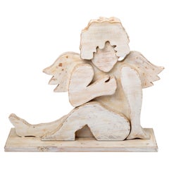 Vintage Wooden Modern Italian Angel