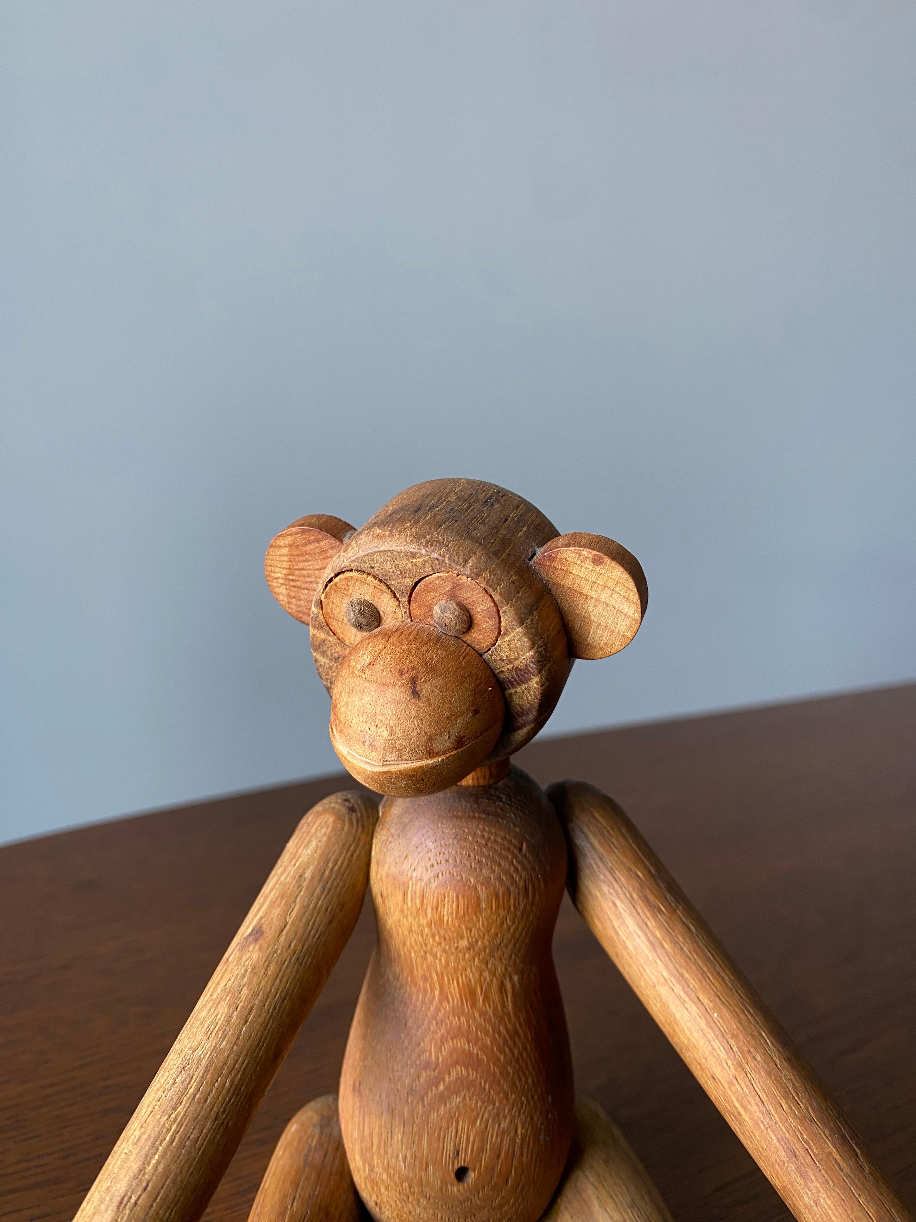 Hand-Crafted Wooden Monkey By Zoo-Line, Japan 1960's