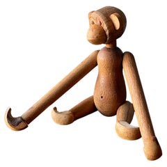 Vintage Wooden Monkey By Zoo-Line, Japan 1960's