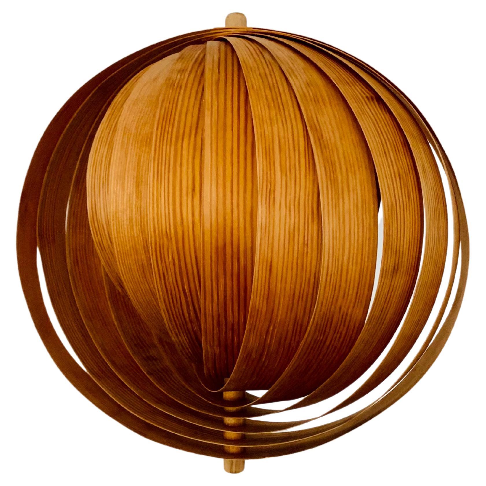 Wooden Moon Pendant Lamp For Sale