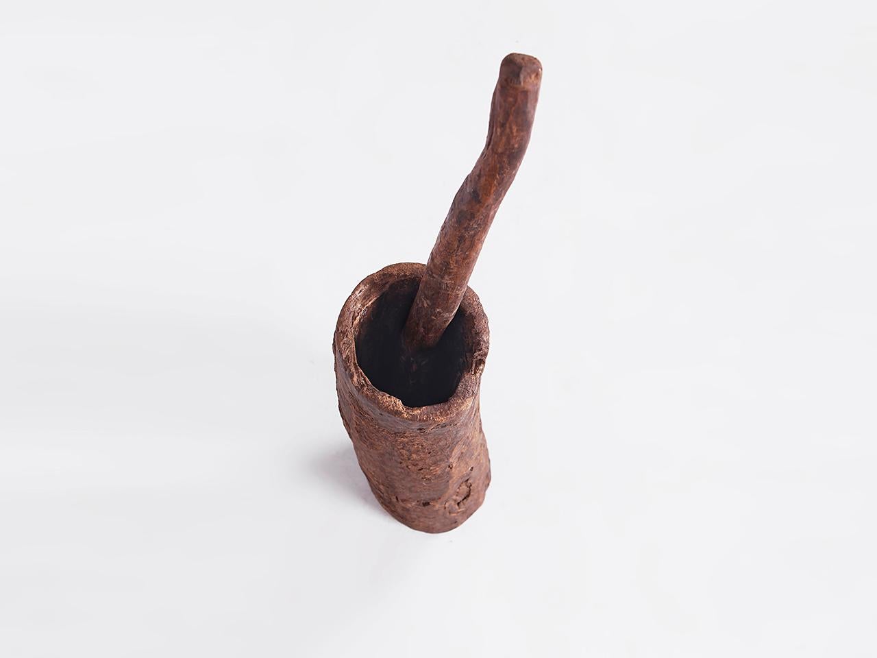 Wooden Mortar from Southern Morocco, 19th Century For Sale 4