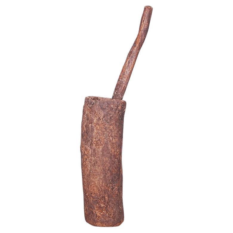 Wooden Mortar from Southern Morocco, 19th Century