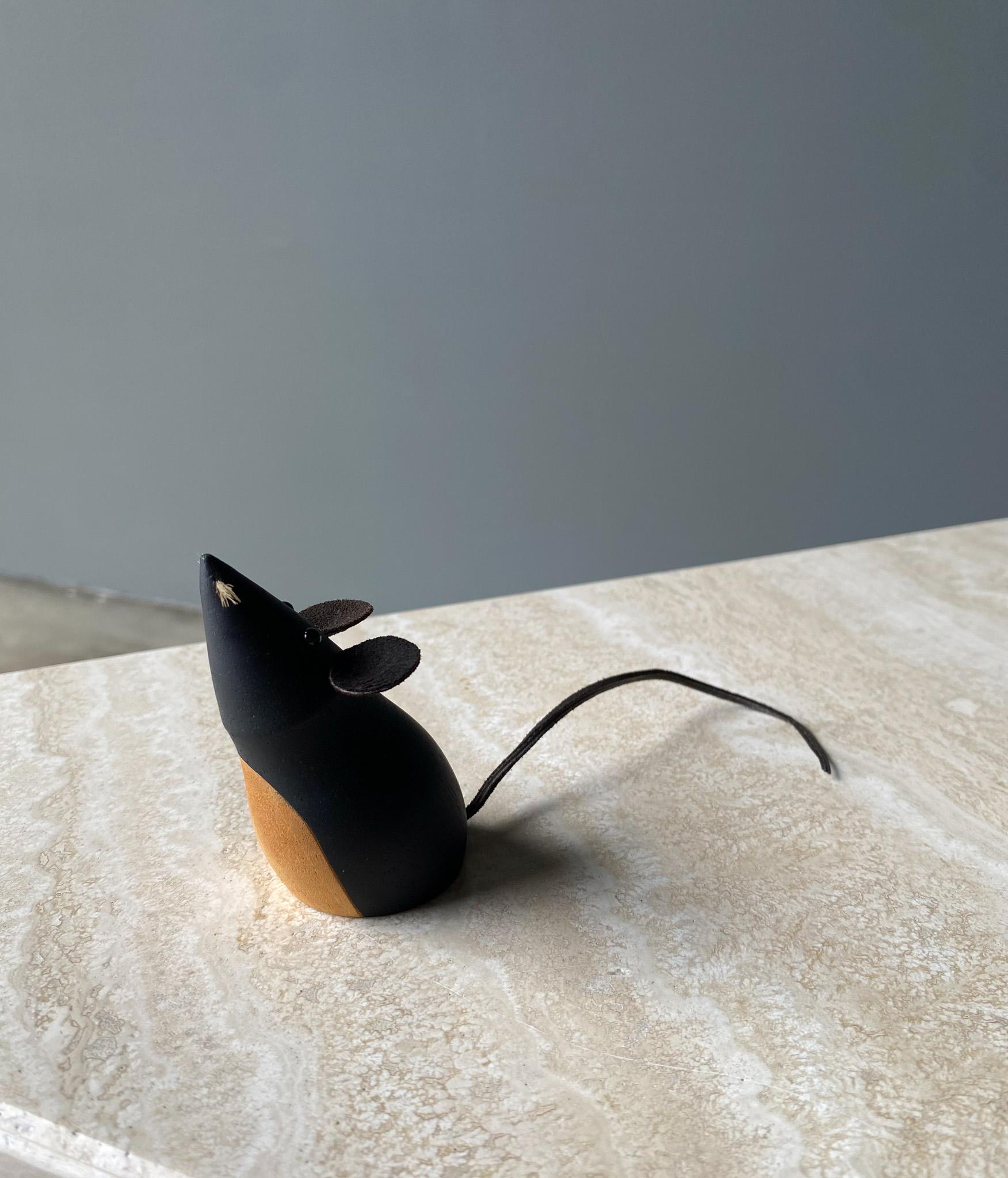 Wooden Mouse Figurine by Laurids Lønborg, Denmark 1970s For Sale at 1stDibs