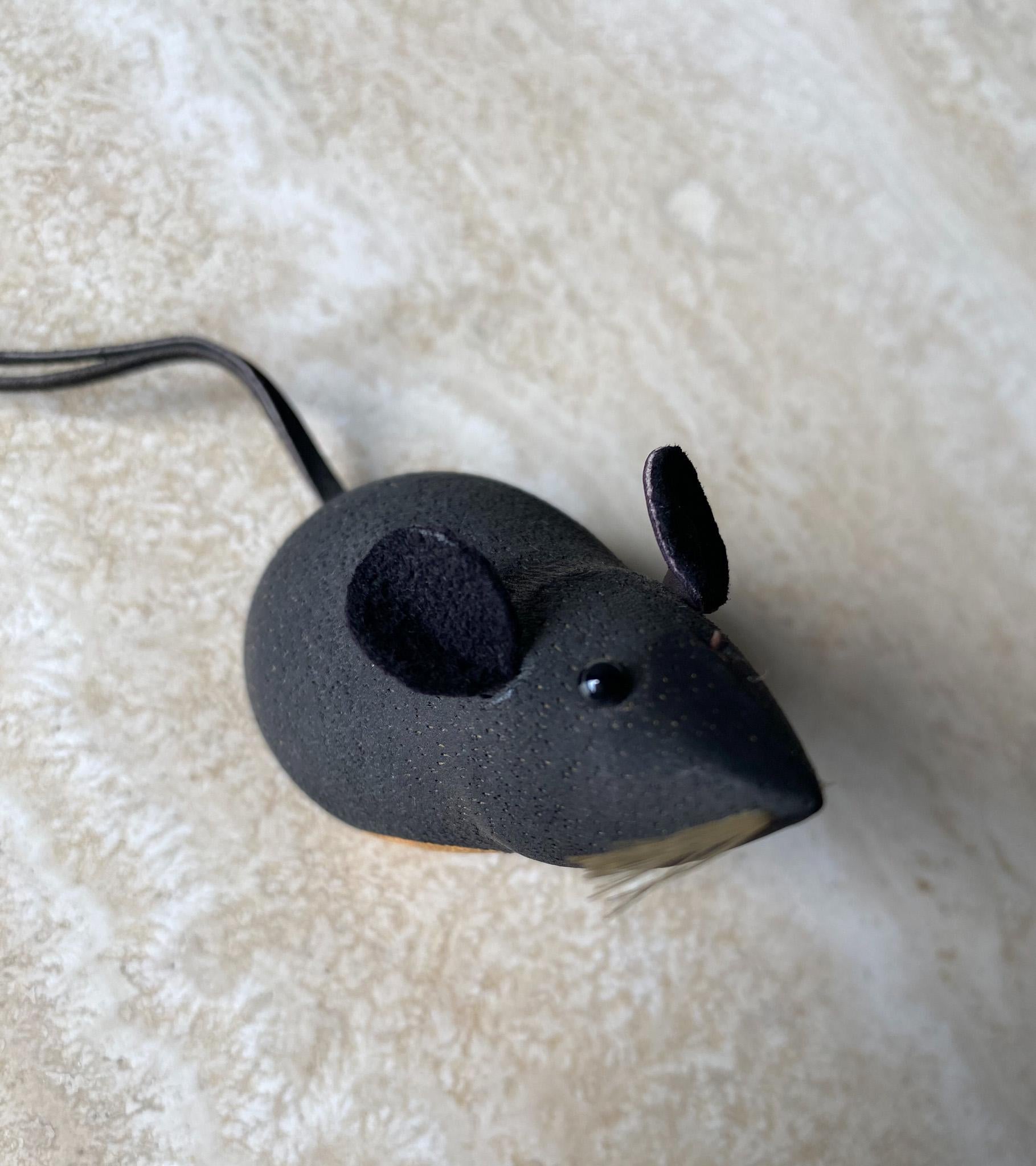 Danish Wooden Mouse Figurine by Laurids Lønborg, Denmark 1970s For Sale