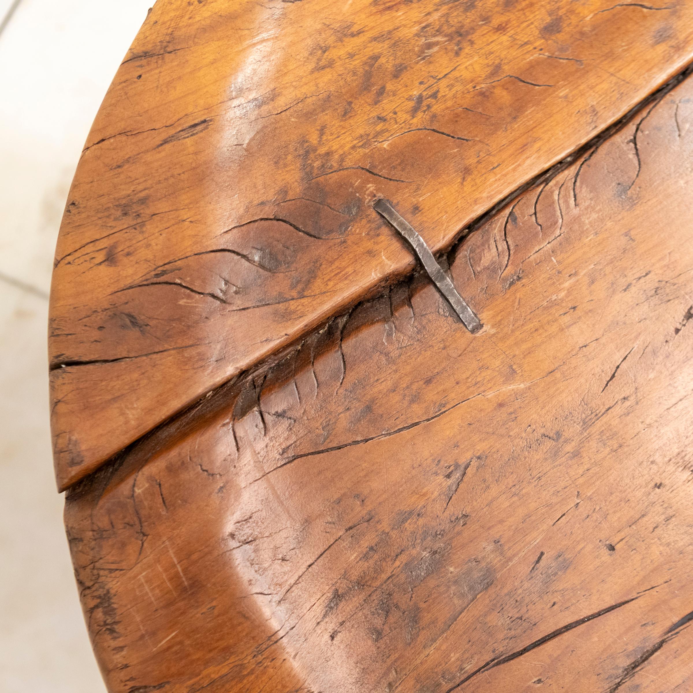 Wooden Naga Table  Nagaland Mortar Grinding Table For Sale 2