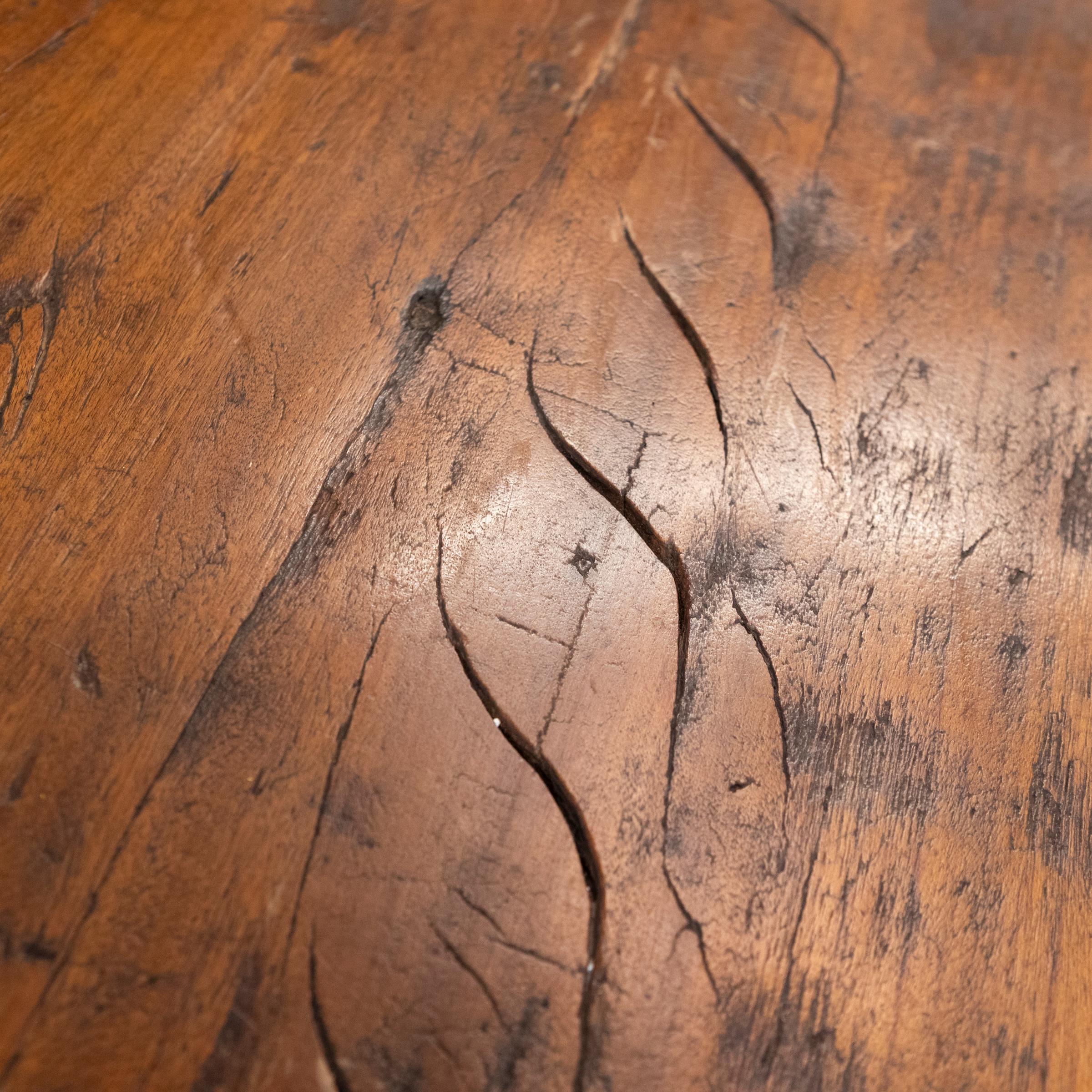 Wooden Naga Table  Nagaland Mortar Grinding Table For Sale 3