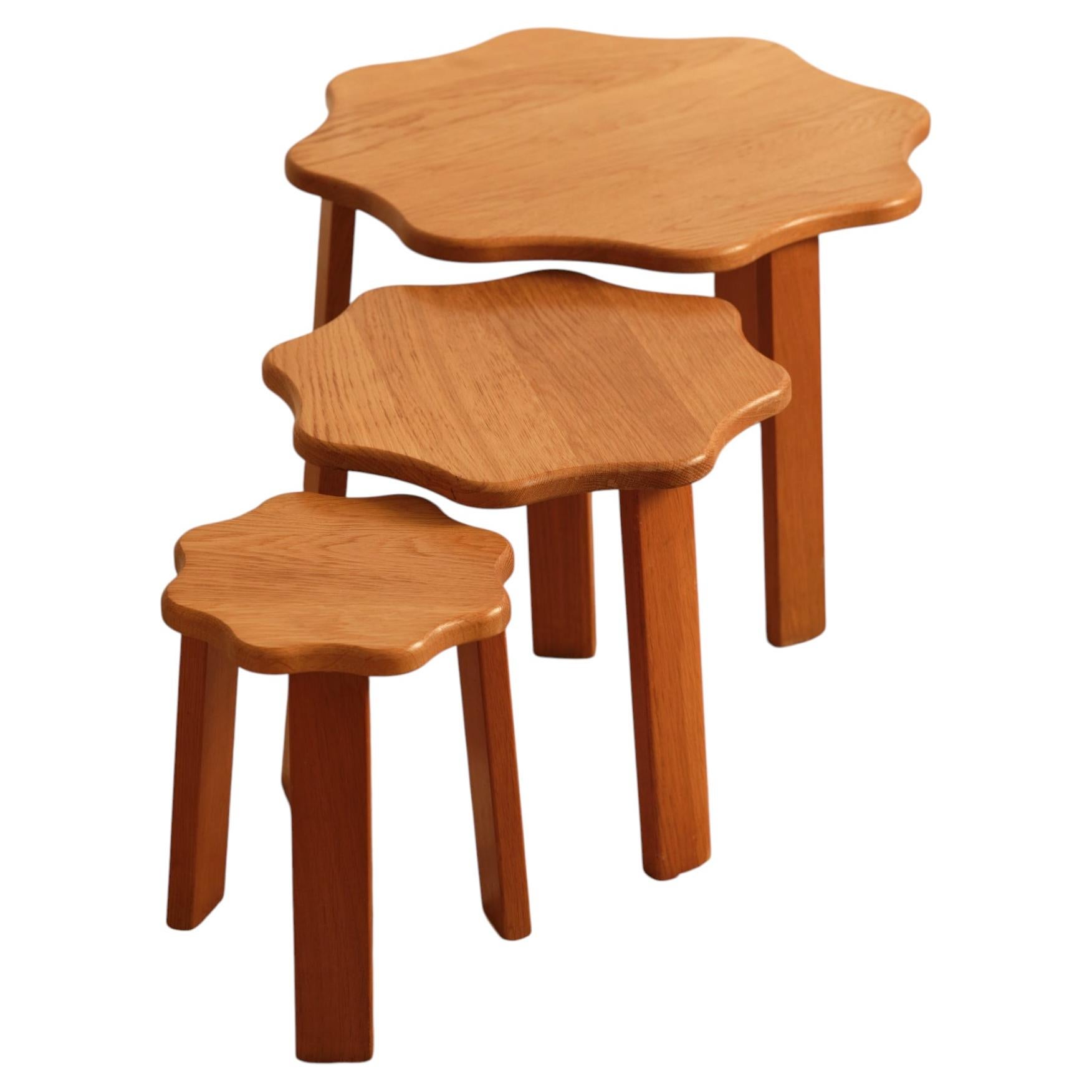 Wooden nesting tables