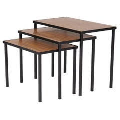 Used  Wooden nesting tables set
