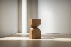 Wooden Nightstand Socle No126, Modern Solid Wood Design by Joel Escalona