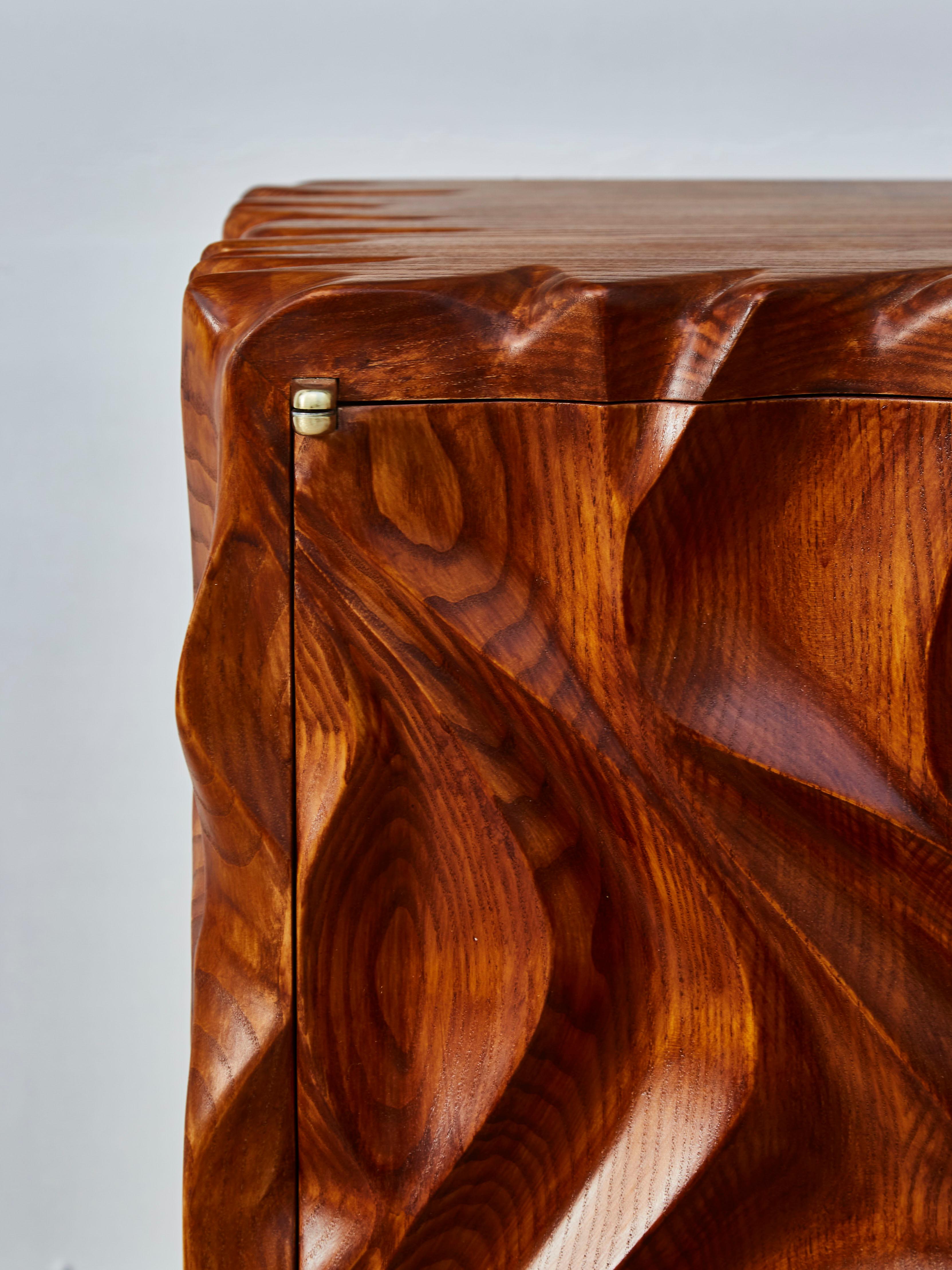 Contemporary Wooden Nightstands by G. Nicolet For Sale