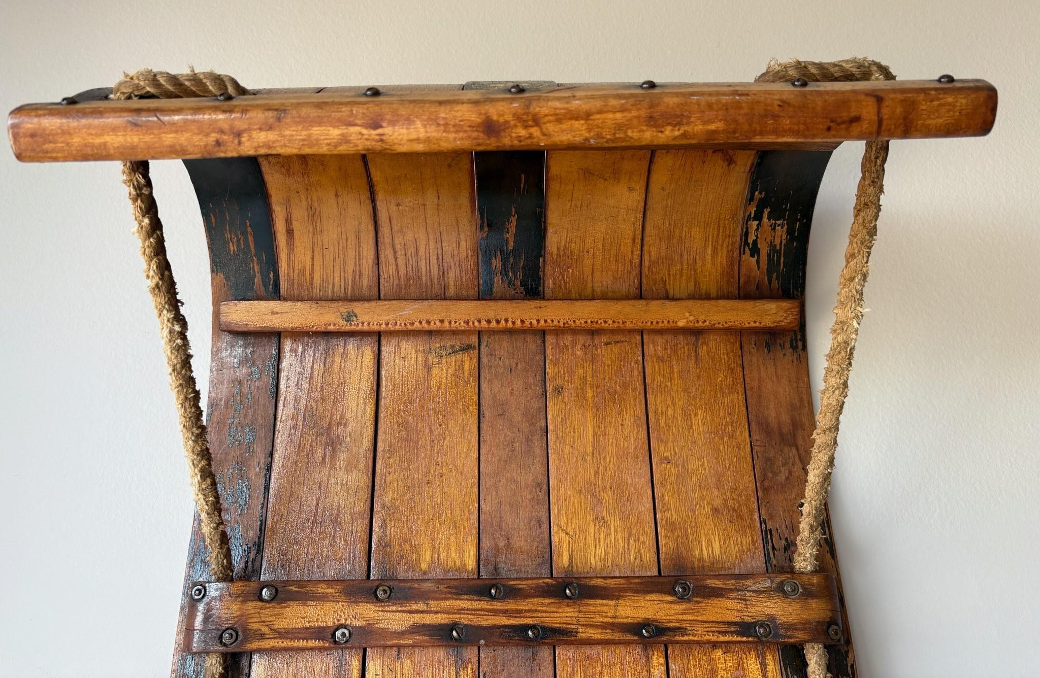 Wooden Northland Tobaggan Company In Good Condition For Sale In Los Angeles, CA