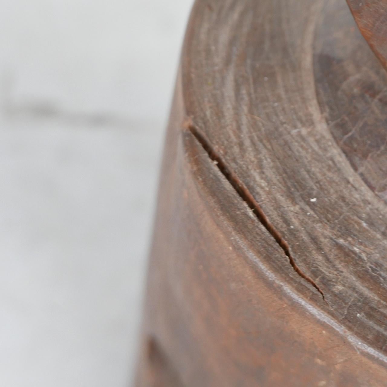 20th Century Wooden Oak Mid-Century Rustic Floor Lamp