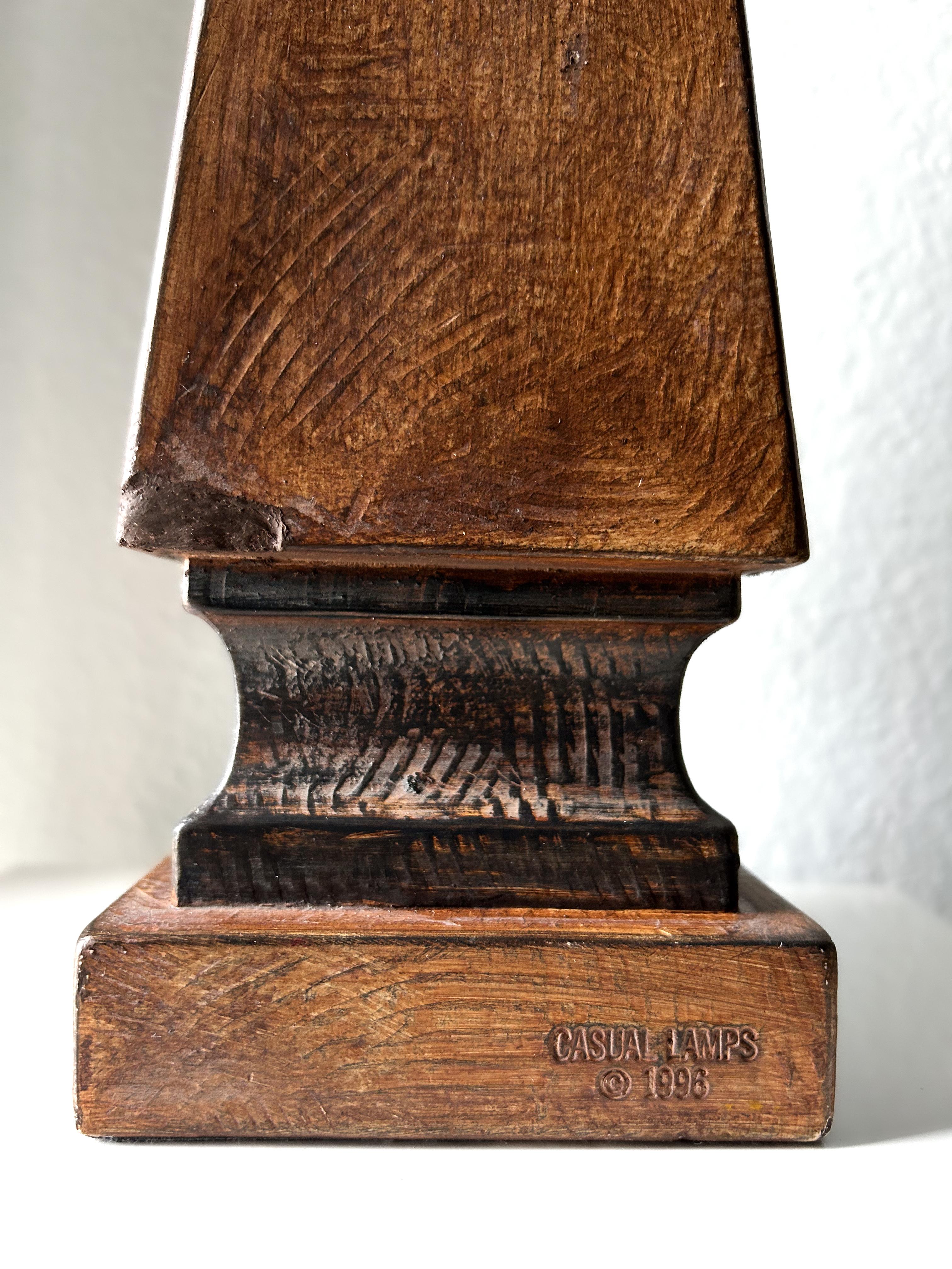Post-Modern Wooden Obelisk by Casual Lamps of California