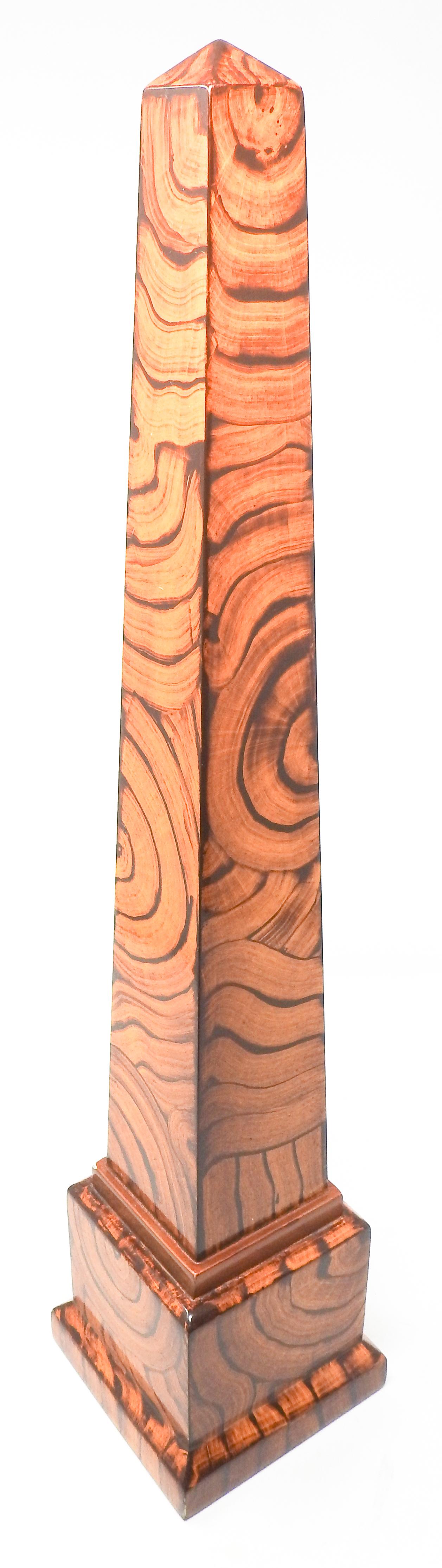 Hand-Crafted Wooden Obelisk For Sale