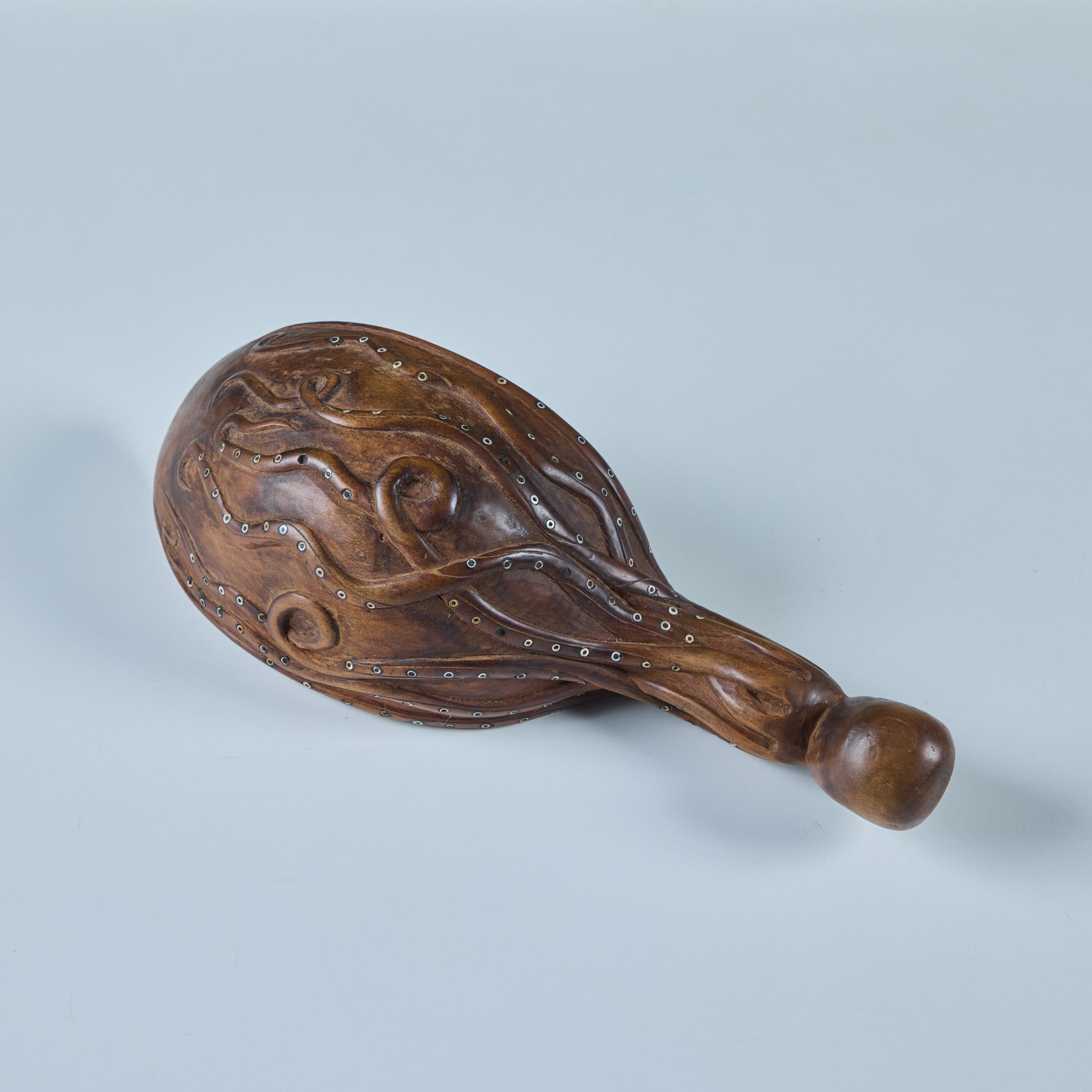Cucharón Pulpo de Madera con Incrustación de Abalón en venta 6
