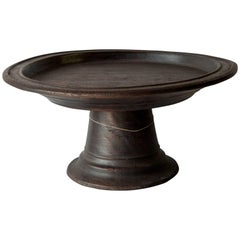 Vintage Wooden Offering Tray on Stand, Lombok, Indonesia, Mid-20th Century