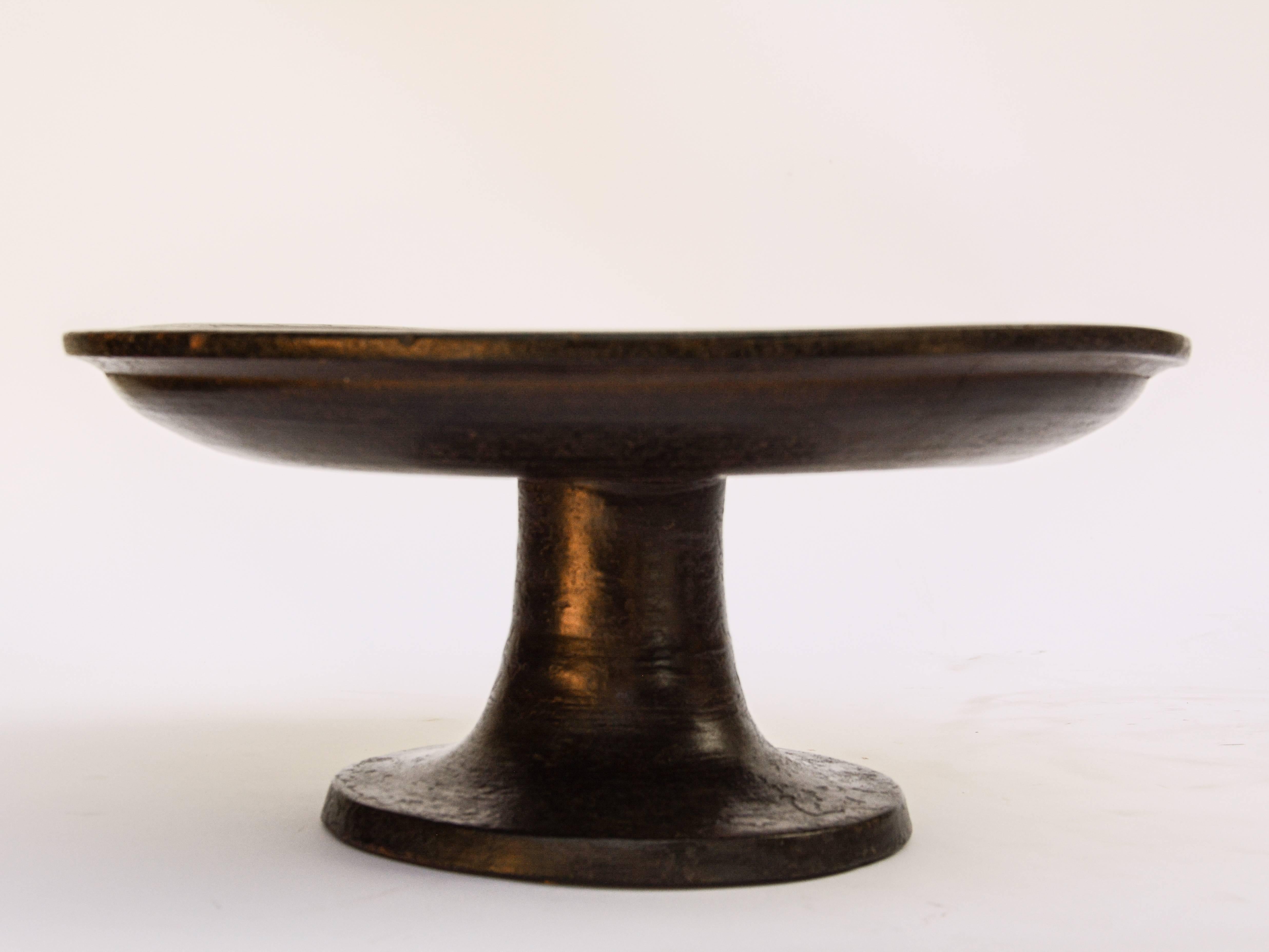 Wooden Offering Tray on Stand or Pedestal Tray, Bali, Mid-20th Century 2