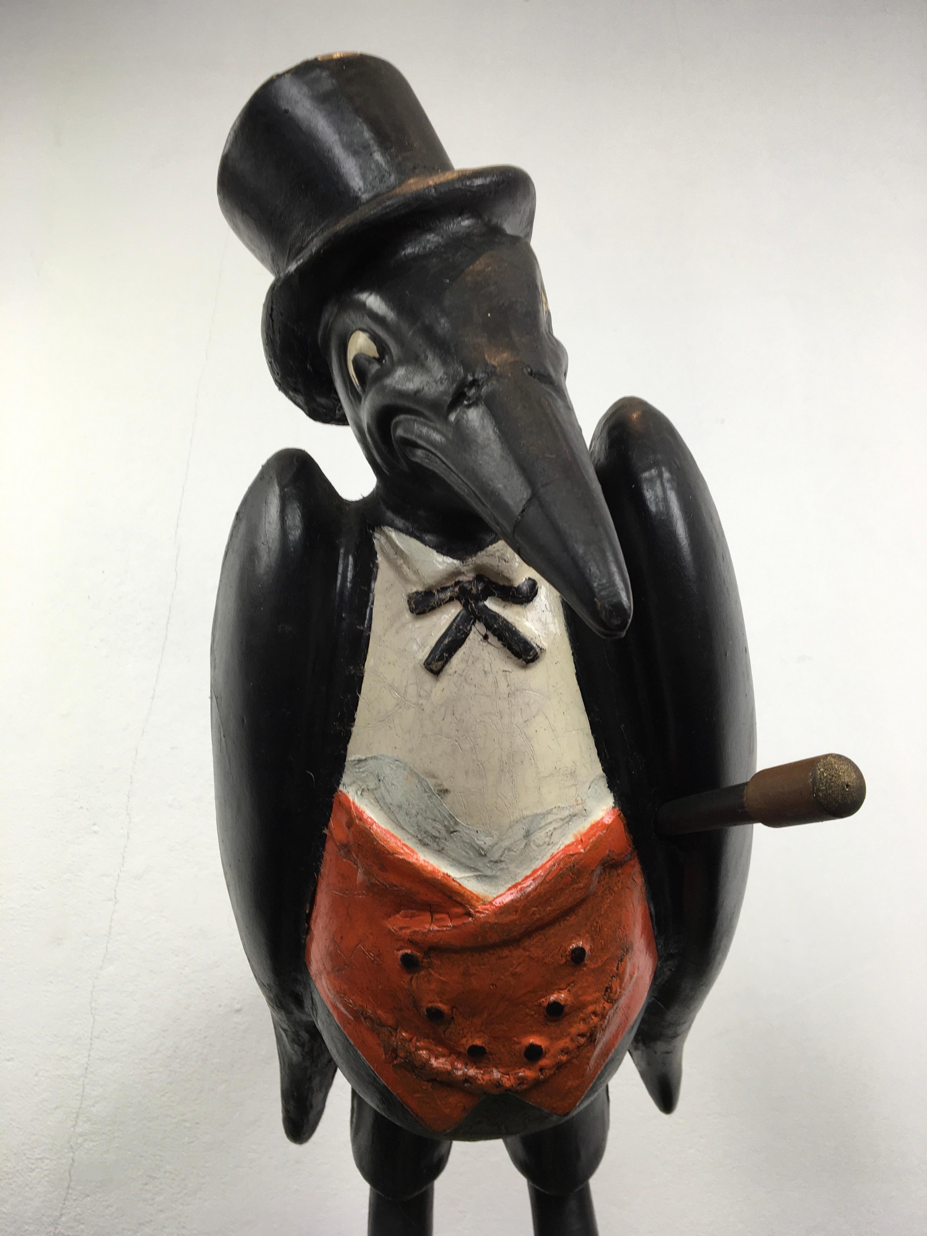 American Wooden Old Crow Whiskey Advertising Display, Early 20th Century For Sale