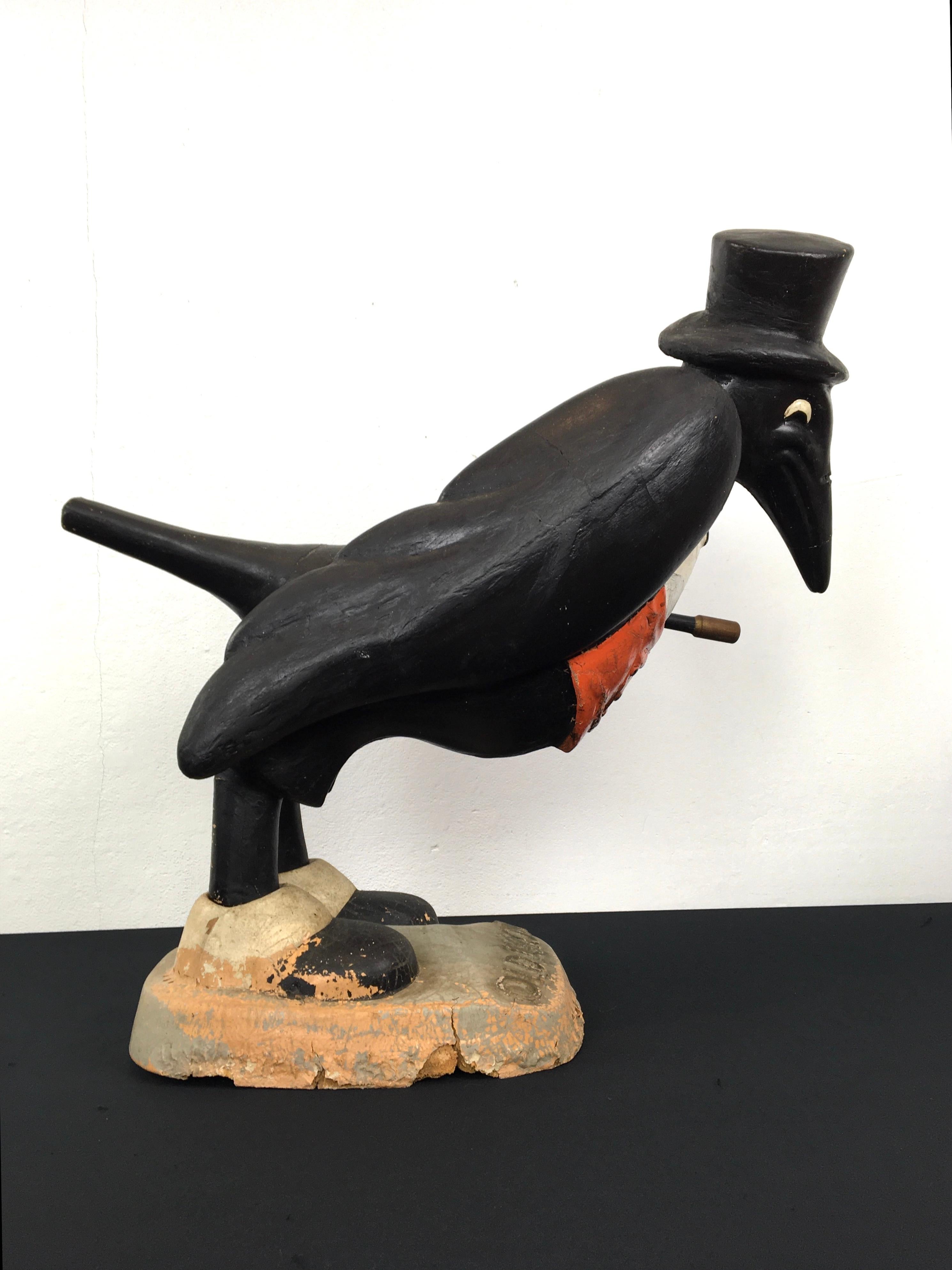 Wooden Old Crow Whiskey Advertising Display, Early 20th Century For Sale 2