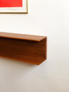 Wooden Open Wall Shelf Designed by Walter Wirz for Wilhelm Renz, Germany, 1960s