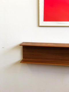 Wooden Open Wall Shelf Designed by Walter Wirz for Wilhelm Renz, Germany, 1960s