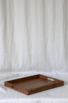 Wooden Ottoman Drink Food Tray with Handles 45 x 35cm