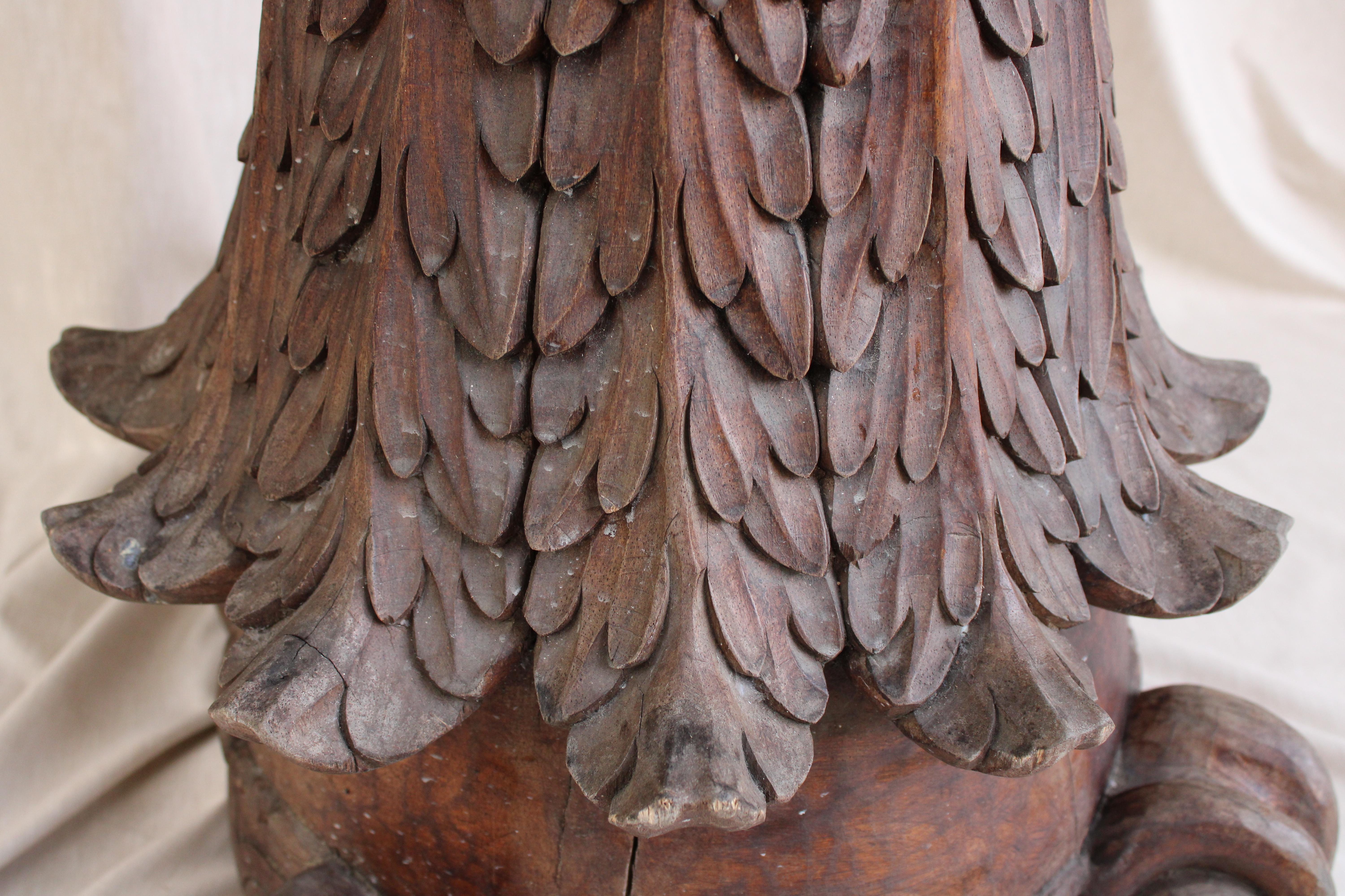 Spanish Wooden Pedestal. 19th Century Spain For Sale