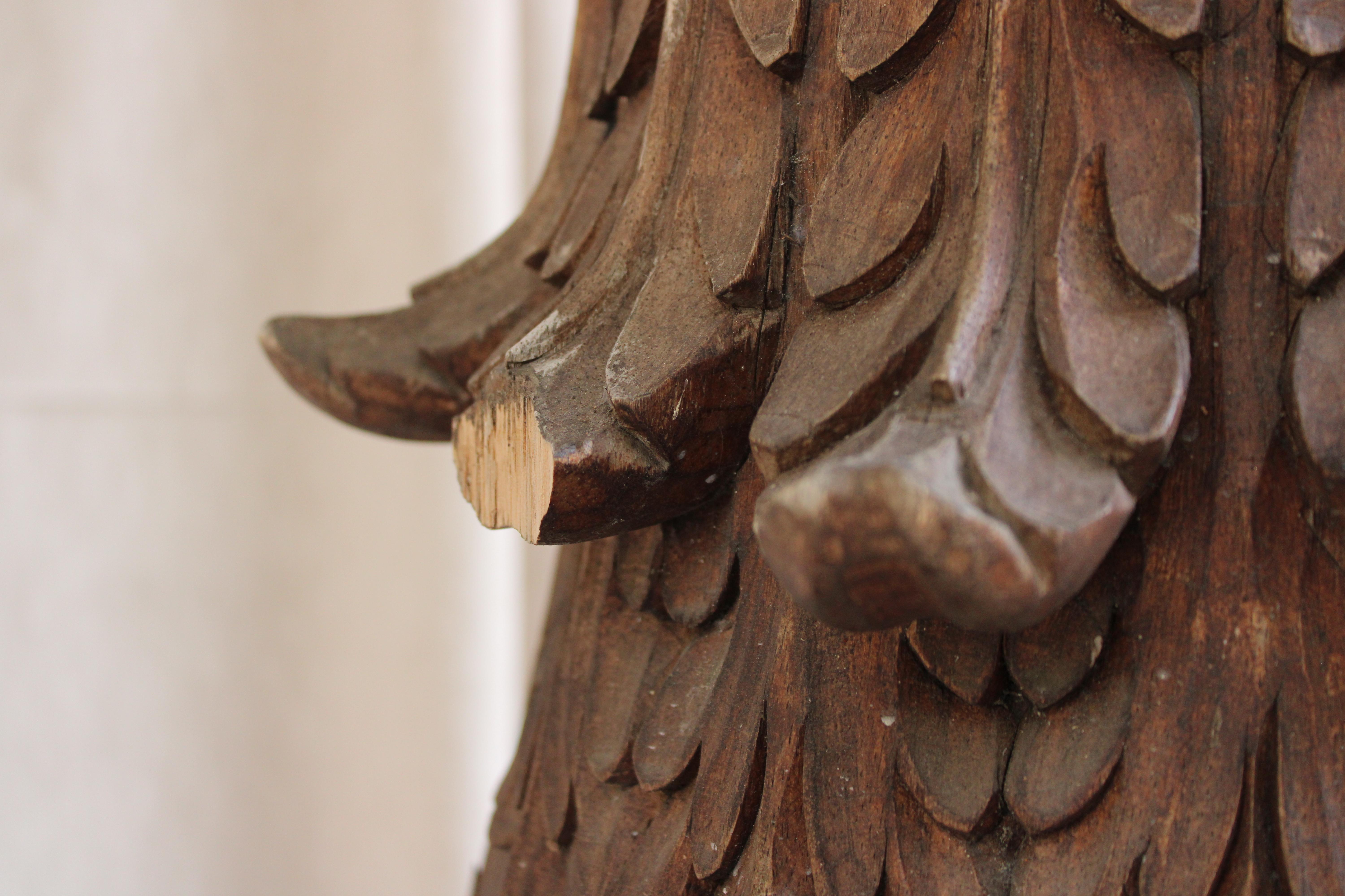 Wooden Pedestal. 19th Century Spain For Sale 1