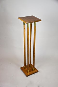 Wooden Pedestal Art Nouveau Beechwood, Austria, circa 1900