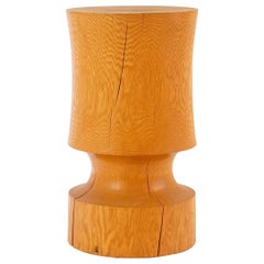 Turned Wooden Pedestal Table #11  in White Oak