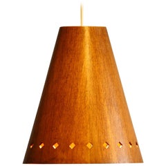 Vintage Wooden Pendant by Uno 
Östen Kristiansson for Luxus Vittsjö, 1950s